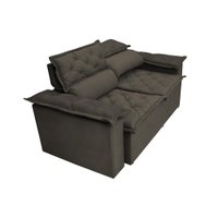 Sofá Retrátil e Reclinável Cama inBox Compact 1,50m Tecido Suede Velusoft