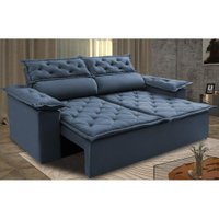 Sofá Retrátil e Reclinável Cama inBox Compact 1,50m Tecido Suede Velusoft