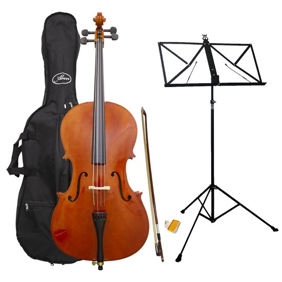 Kit Violoncelo AL 1210 3/4 Alan + Estante para Partitura S2