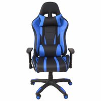 Cadeira Gamer Reclinável Sparta - Preto com azul