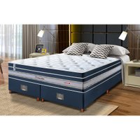 Conjunto Cama Box Queen de Molas Ensacadas Cama inBox Select Euro Soft 158x198x71 Azul