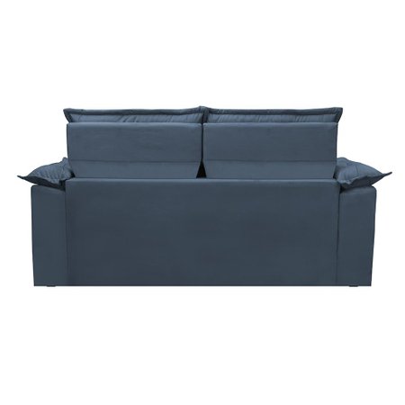 Sofá 3 Lugares Retrátil e Reclinável Cama inBox Compact 1,80m Velusoft Azul