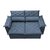 Sofá 3 Lugares Retrátil e Reclinável Cama inBox Compact 1,80m Velusoft Azul