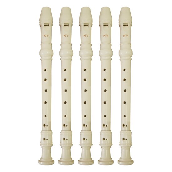 Kit 5 Flautas Doce Germânica FL 20G New York