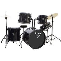 Bateria Acústica 2T EBK Preta com Banco NY F1rst