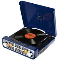 Toca-Discos Vinil Bronco Lp Ion C Rádio, Usb, Entrada Auxiliar e Conversão Digital - Azul
