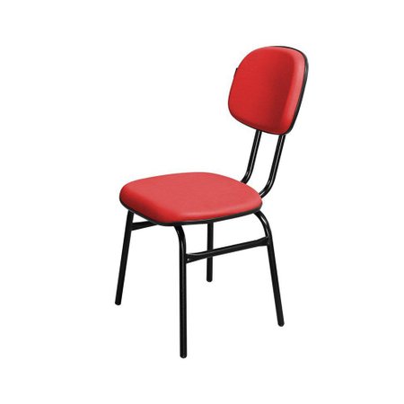 Cadeira para Escritório CS01 7/8 Couro Vermelho - Pethiflex