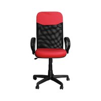 Cadeira para Escritório PP-04GTBP Giratória Couro Vermelho - Pethiflex