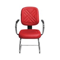 Cadeira para Escritório PD-04SCBC Couro Vermelho - Pethiflex