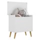 Baú Organizador Caixa de Brinquedos Retrô Multimóveis Branco/Natural