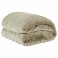 Cobertor Casal Manta de Microfibra 01 Peça (Toque Aveludado) - Caqui