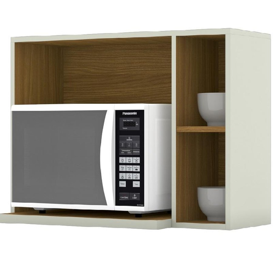 Armário Aéreo Suspenso para Microondas 2 nichos