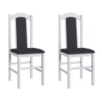 Conjunto 2 Cadeiras Madeira E Tecido Material Sintético 500 - Branco