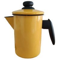 Bule de Café Chá Aço Esmaltado 1,1 Litros Ágata Básica Metallouça Amarelo