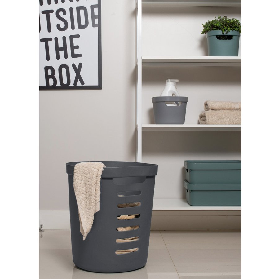 Kit 2 Cestos Organizadores Para Lavanderia 46L E 4L Cestos Multiusos