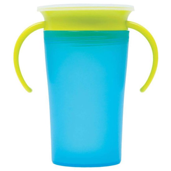 Copo de Treinamento Infantil 360º Antivazamento Com Alça 260ml Azul