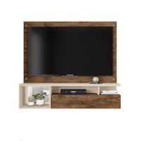 Painel para TV 55'' Black 0630 Jatobá/Off White - Caemmun