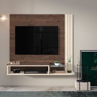 Bancada Suspensa Londres Mobler para TV até 48 Polegadas - Madero com Off White