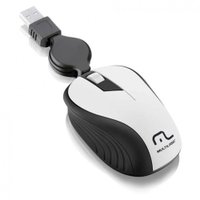 Mouse Óptico Retrátil 1200Dpi Usb Branco Multilaser