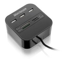 Hub Multilaser Usb 3 Portas + Leitor De Cartão 2.0 - Ac121
