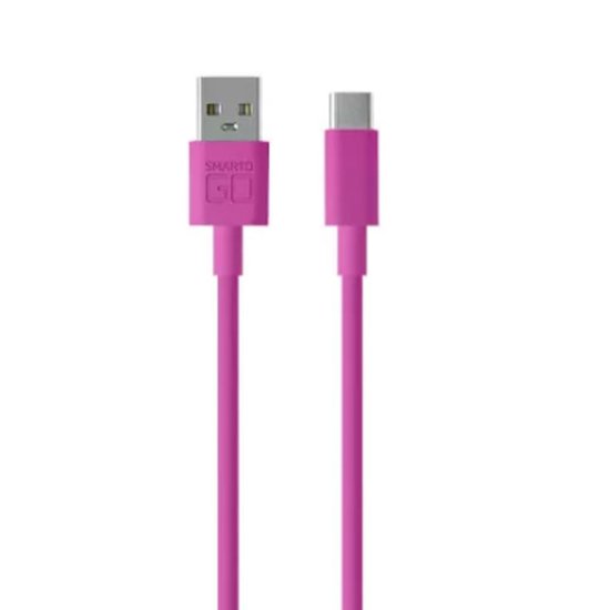Smartogo Cabo Type-c Blindado 1.2 Metros - Wi396 Multilaser - Rosa