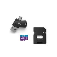 Kit 4 em 1 Cartao de Memoria, Adaptador USB Dual Drive e Adaptador SD 128GB Multilaser MC153