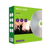 Mídia Dvd-Rw Velocidade 04X - 25 Unidade Envelope Impresso em Caixa Multilaser - DV062