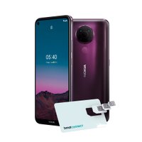 Smartphone Nokia 5.4 128GB Dual SIM, 4GB RAM, Tela 6,39 Pol. Câm Quádrupla 48.0MP  + Cartão SIM HMD Connect - Roxo NK031