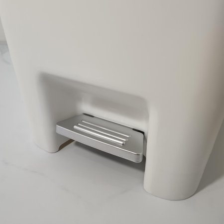 Lixeira de Cozinha Click e Pedal Cesto de Lixo para Banheiro 20 litros Double Coza Branca