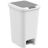 Lixeira de Cozinha Click e Pedal Cesto de Lixo para Banheiro 15 litros Double Coza Branca