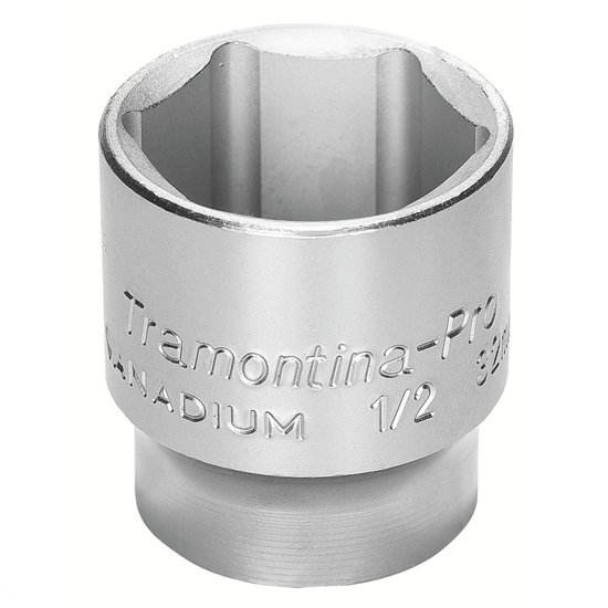 Soquete Sextavado em Aço Cromo Vanádio 7/16" - Encaixe 1/2" Tramontina PRO Tramontina