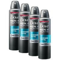 Kit 4 Desodorantes Dove Men+Care Antitranspirante Aerossol Cuidado Total 150ml