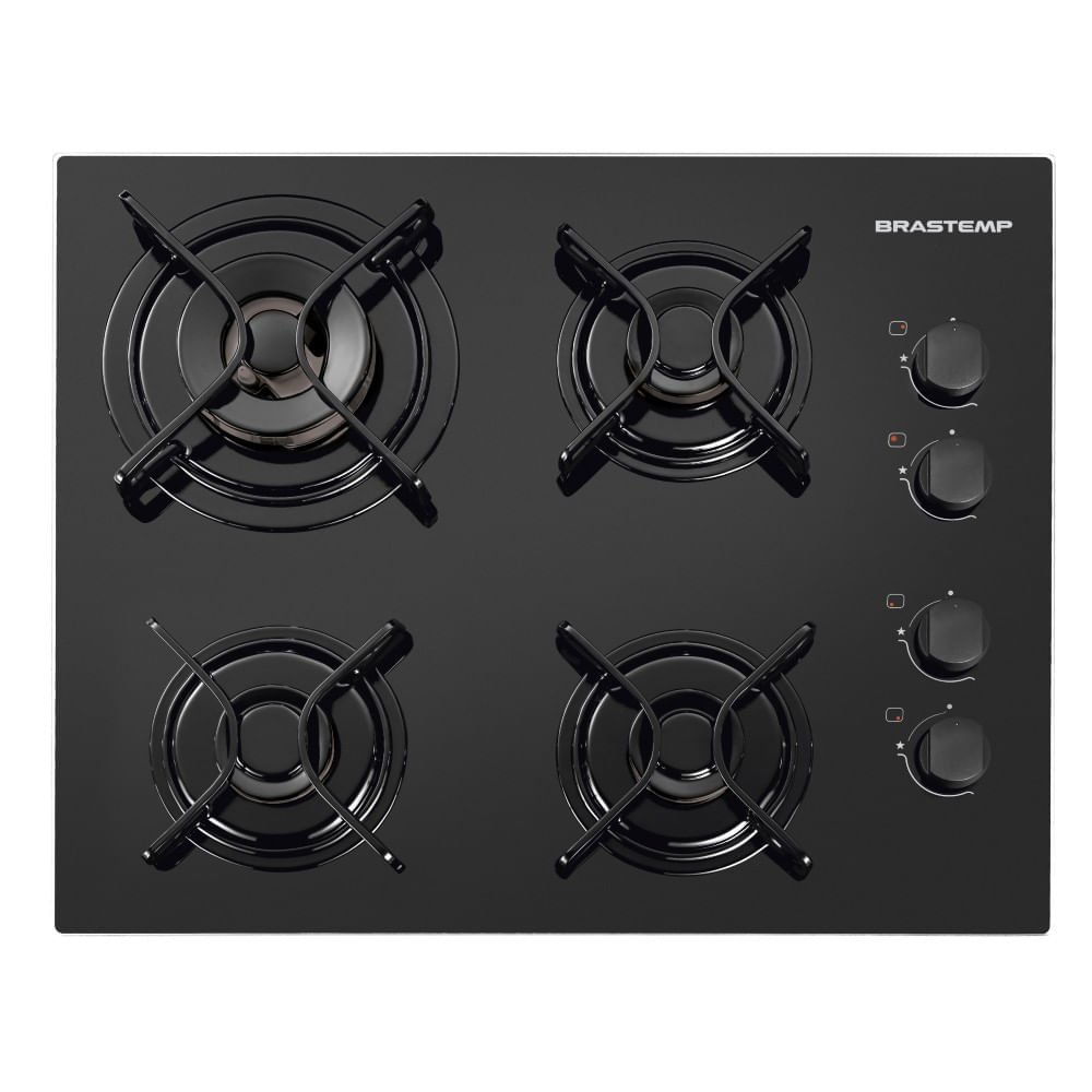 Cooktop 4 bocas Brastemp com duplachama e acendimento automático BDD62AE