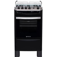 Fogão 4 bocas Preto Atlas New Fastcook com Acendimento Automático
