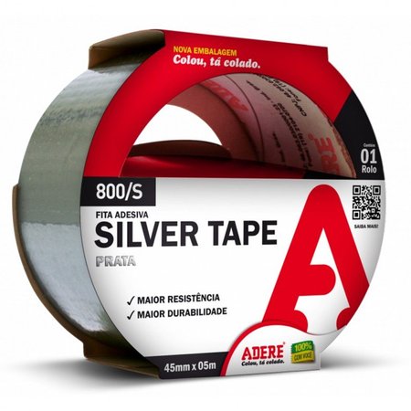 Fita Adesiva Silver Tape Prata 45 mm x 05 m 800/S Adere