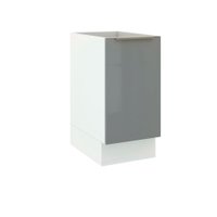 Balcão Madesa Lux 40 cm 1 Porta - Branco/Cinza