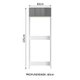 Porta Geladeira Madesa Lux 1 Porta Basculante - Branco/Cinza