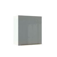 Armário Aéreo Madesa Lux 60 cm 1 Porta - Branco/Cinza