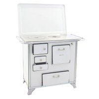 Fogão a Lenha Tradicional 02 Venâncio Gabinete com Tampa Branco 2gdtbr