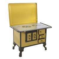 Fogão a Lenha Barroco Venâncio com Tampa 03 Amarelo 3betam