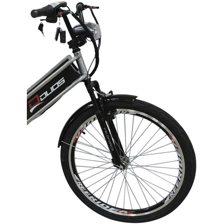 Bicicleta Elétrica com Bateria de Lítio 48V 13Ah Confort Prata
