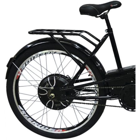 Bicicleta Elétrica com Bateria de Lítio 48V 13Ah Confort Preta