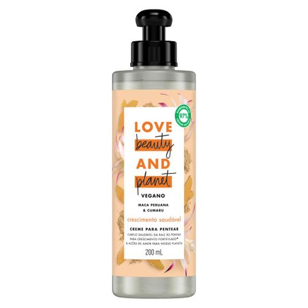 Creme Para Pentear Love Beauty E Planet Crescimento Saudavel Frasco 200ml