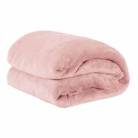 Cobertor Casal Manta de Microfibra 01 Peça (Toque Aveludado) - Rosa