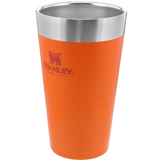 Copo Térmico De Cerveja 473ml Aço Inox Copo Térmico Stanley Laranja Signal
