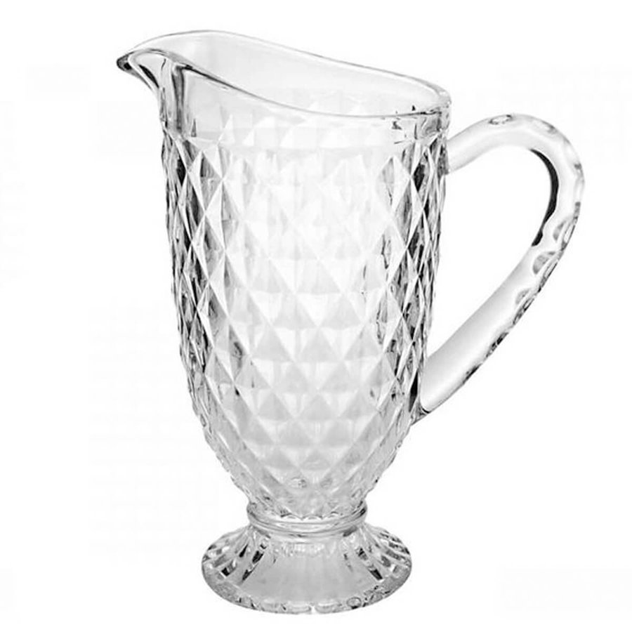 Jarra de Vidro Transparente Para Água e Suco 1,1L Diamond Empire Haus ...