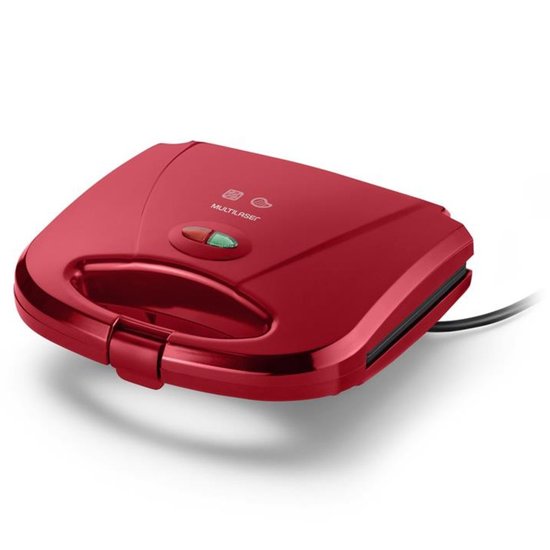 Sanduicheira e Minigrill Multilaser Gourmet 220V 750W Vermelha - CE149