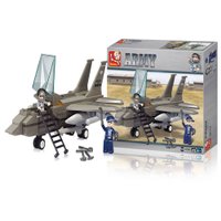 Blocos de Montar Air Force Modelo Jato de Combate 142 Peças Indicado para +6 Anos Multikids - BR907