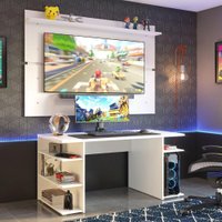 Mesa para Computador Gamer e Painel TV Madesa - Branco
