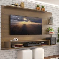 Painel para TV até 60 Polegadas Madesa Alfa com Prateleiras e Nichos - Rustic